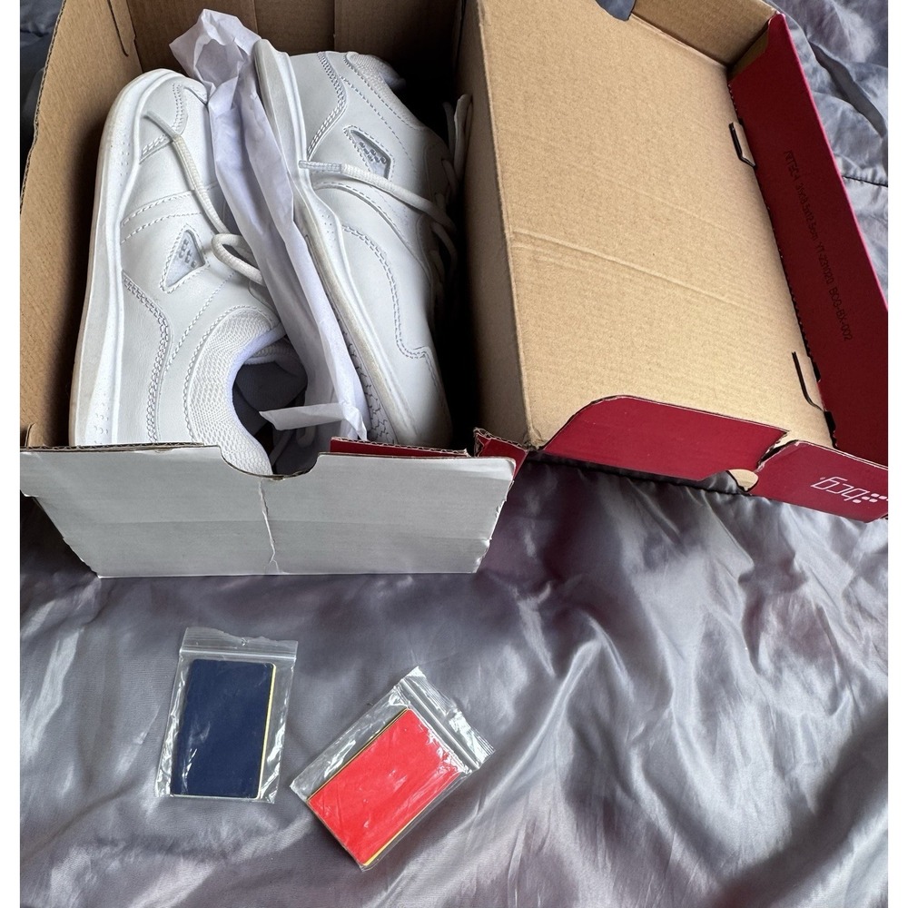 BCG Cheer Shoes Women's Size 8 White w/ Color Inserts Cheerleading Dance